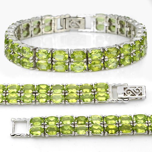 Natural Green Peridot Bracelet (1 of 1)