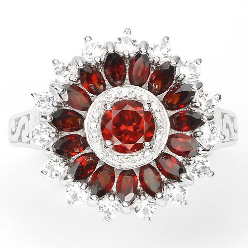 Stunning Natural Red Garnet Ring (1 of 2)