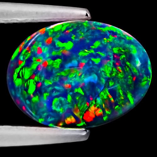 Natural Full Fire Black Opal 5.36 Carats (1 of 1)