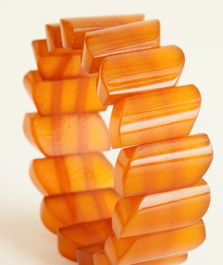 Antique Natural Butterscotch Egg Yolk Amber Bracelet (1 of 3)