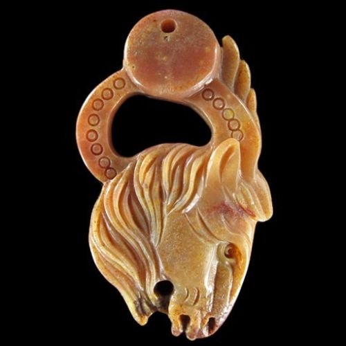 Natural Stone Hand Craved Pendant (1 of 2)