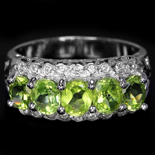 Natural Green Peridot Ring (1 of 2)