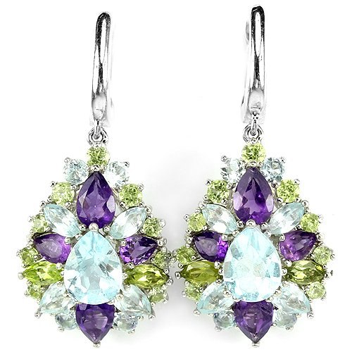 Natural Multi Gemstone Earrings (1 of 2)