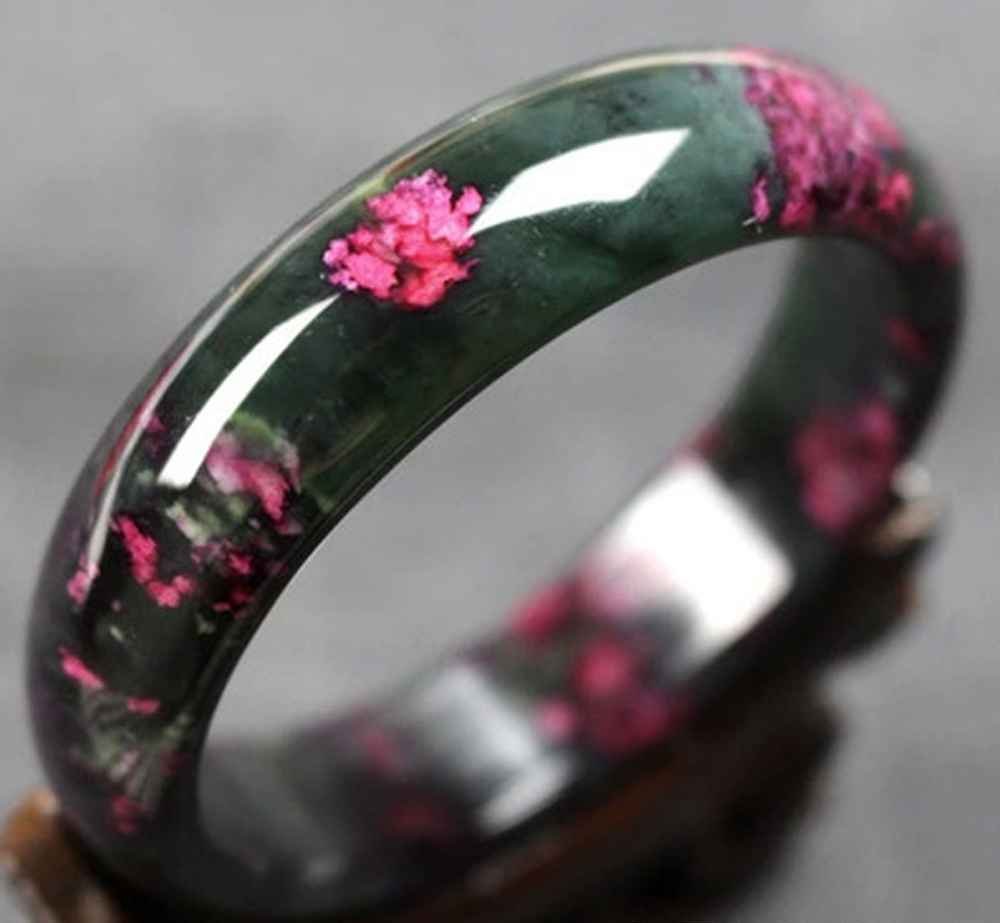 Natural Chinese Jade Floral Bracelet/Bangle (1 of 1)