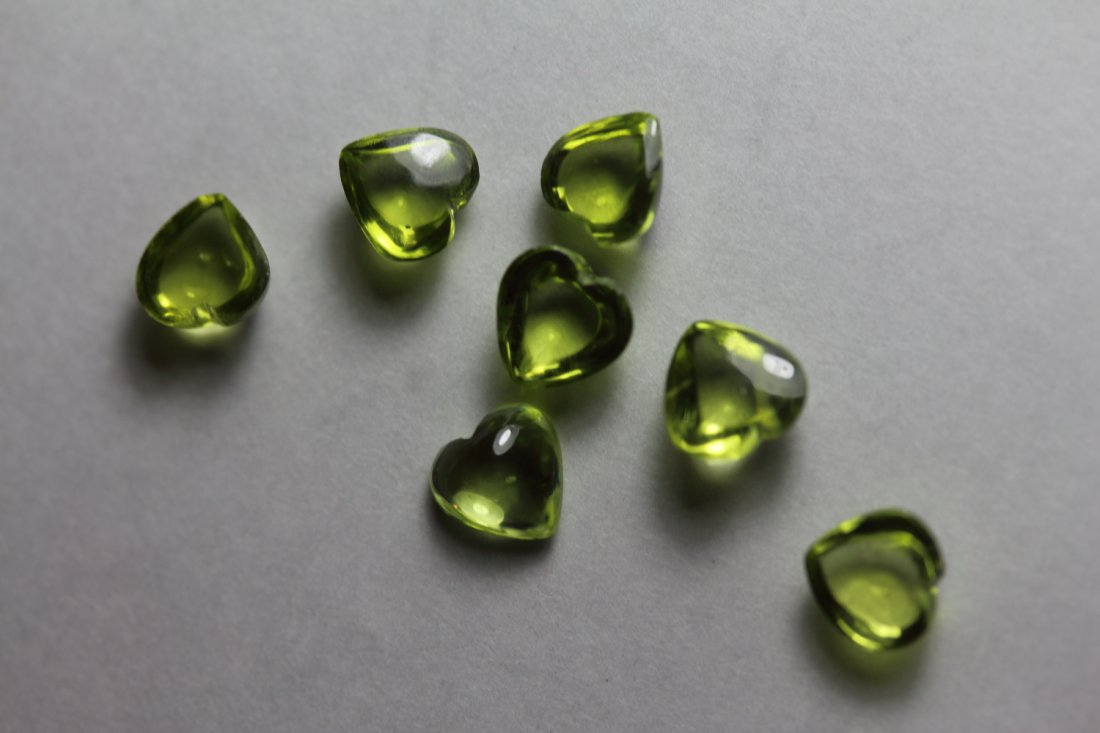 Natural Peridot Hearts 5.25 Carats - VVS (1 of 1)
