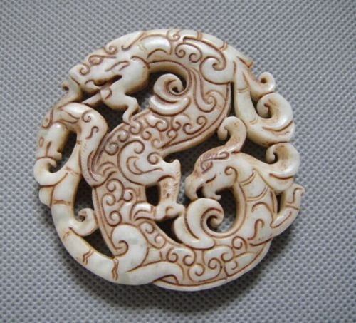 Hand Craved Jade Dragon Pendant (1 of 1)
