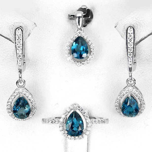 Stunning London Blue Topaz Set (1 of 1)