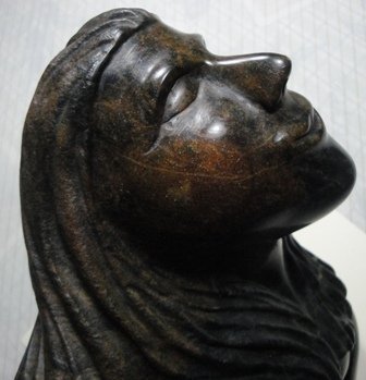 Inuit Sea Goddess Sedna: Soapstone carving inuit goddess sedna,soap stone 14 inch long...such a masterpiece; very detailed hand carved by shytoo muchpah.....msrp 3900
