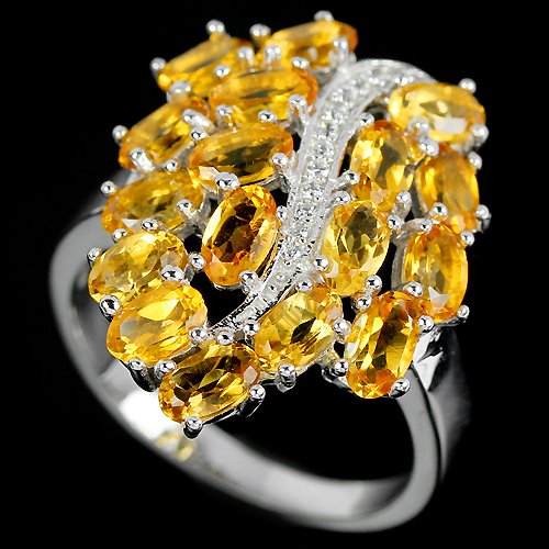 Natural Citrine Gemstone Ring (1 of 1)