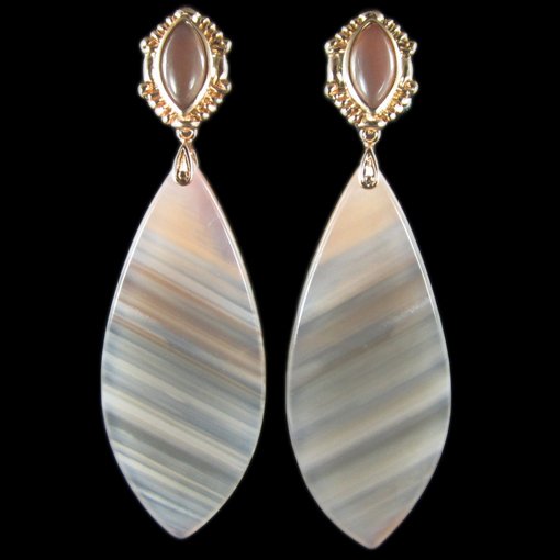 Natural Stone Diamond Polished Earings (1 of 2)