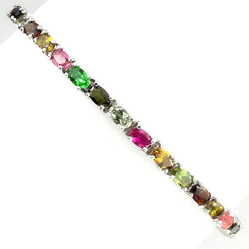 Natural Multi Gemstone Bracelet (1 of 2)