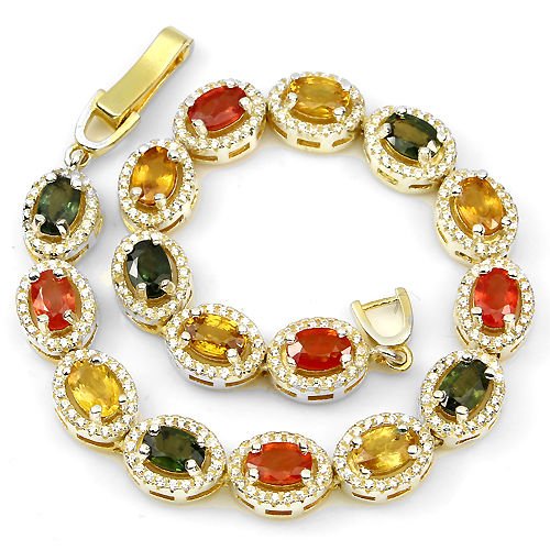 Stunning Natural Fancy Sapphire Bracelet (1 of 2)