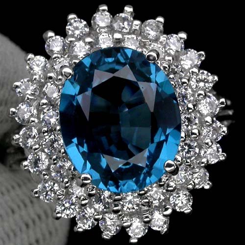 Stunning London Blue Topaz & Sapphire Ring (1 of 3)