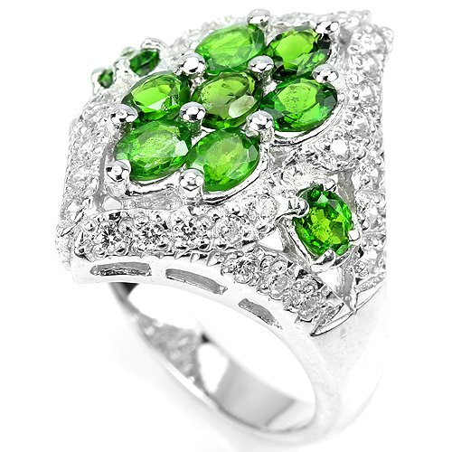 Natural Green Chrome Diopside Ring (1 of 2)