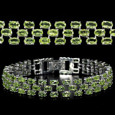 Stunning Natural Green Peridot Bracelet (1 of 2)