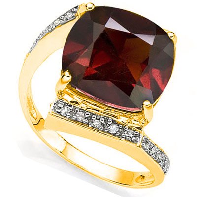 Natural Garnet & Diamond Ring 7.4 carats (1 of 1)