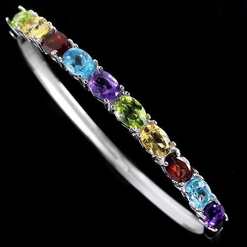 Natural Gemstone Bangle (1 of 3)