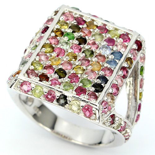 Natural Multi Color Fancy Tourmaline Ring (1 of 1)