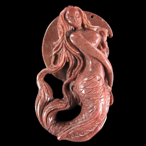 Hand Carved Mermaid Pendant (1 of 2)