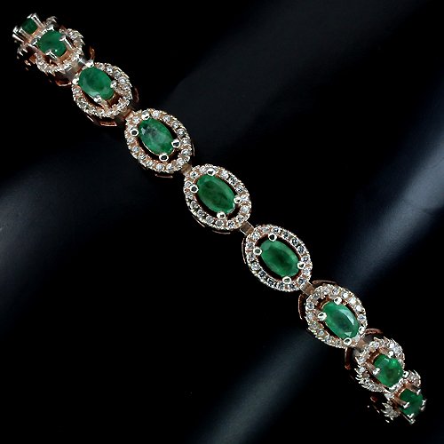 Natural Green Emerald Bracelet (1 of 2)
