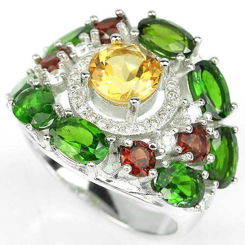 Natural Multi Gemstone Ring (1 of 1)