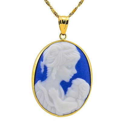 Stunning Cameo Solid Gold Pendant (1 of 2)