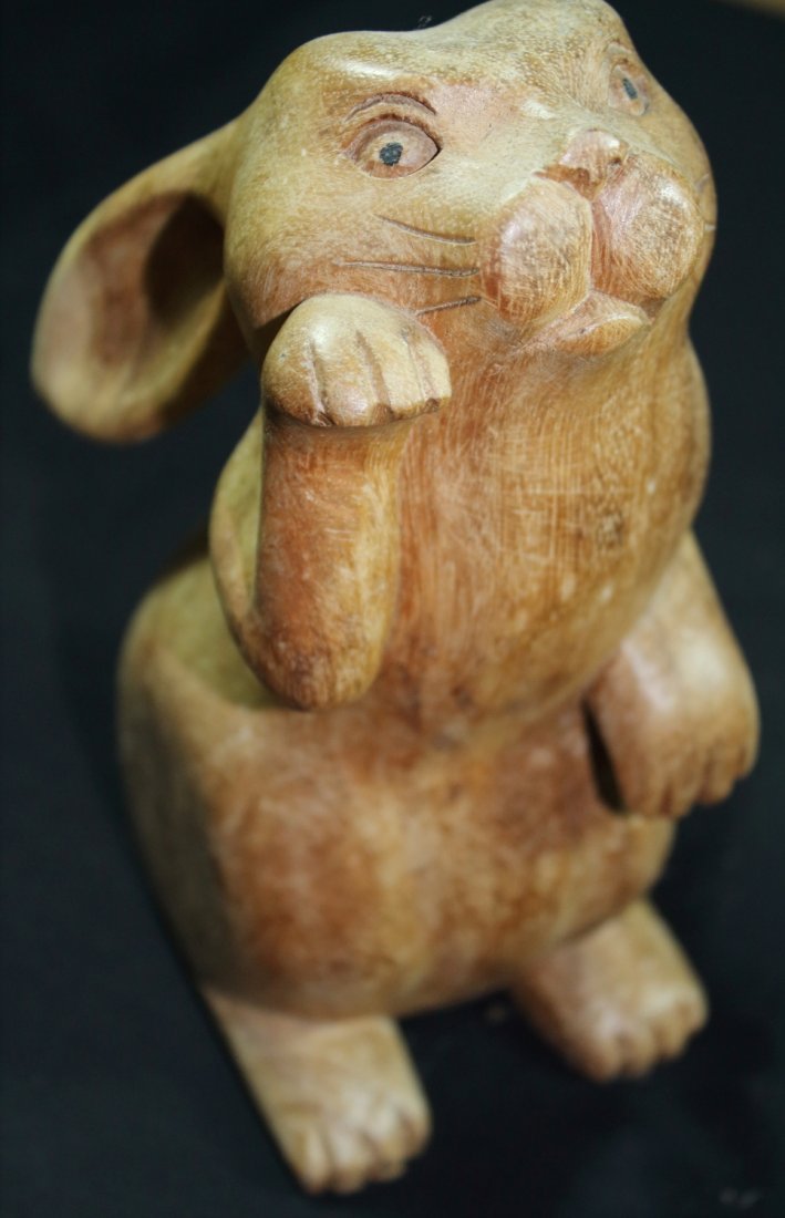 Hand Carved Wooden Bunny (1 of 2)