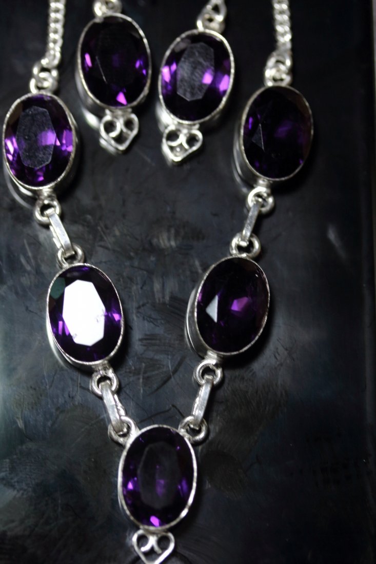 Stunning Natural Amethyst Necklace Set (1 of 5)