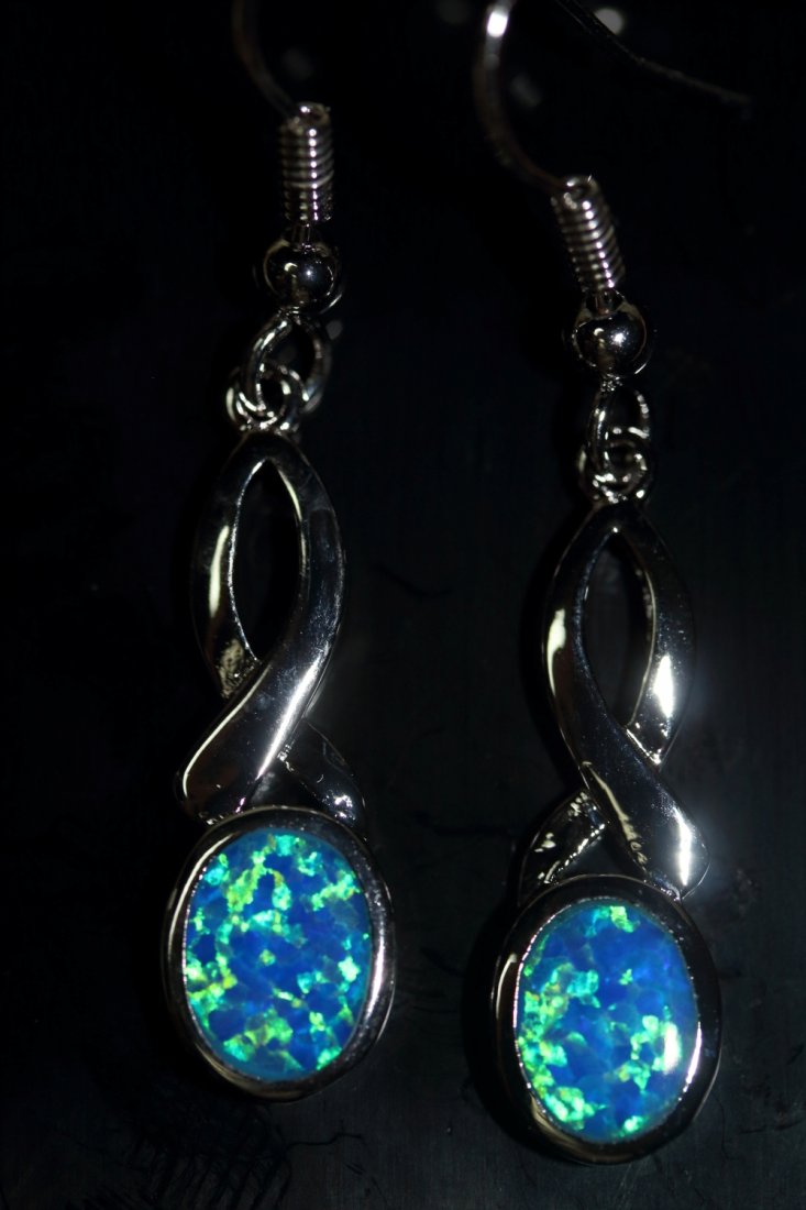 Stunning Fire Natural Opal Earrings (1 of 2)