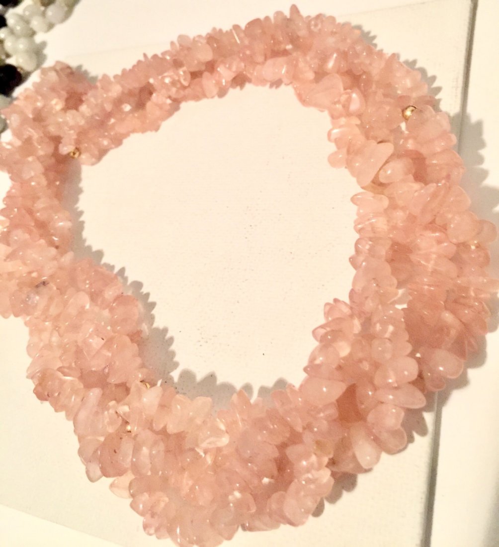 Pink Quartz Necklace, Estate Jewelry (1 of 1)