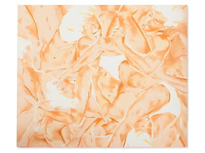 Norbert Bisky, Painting ‘Wo gehobelt wird fallen: Oil on canvas Germany, 2002 Norbert Bisky (b. 1970) – German painter Signed and dated ‘Bisky 2002’ Dimensions: 210 x 250 cm Excellent condition Provenance: German private collection Norbert Bisk