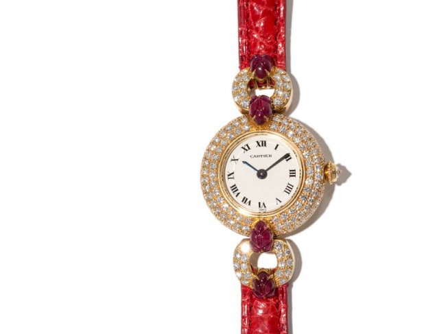 cartier ruby watch