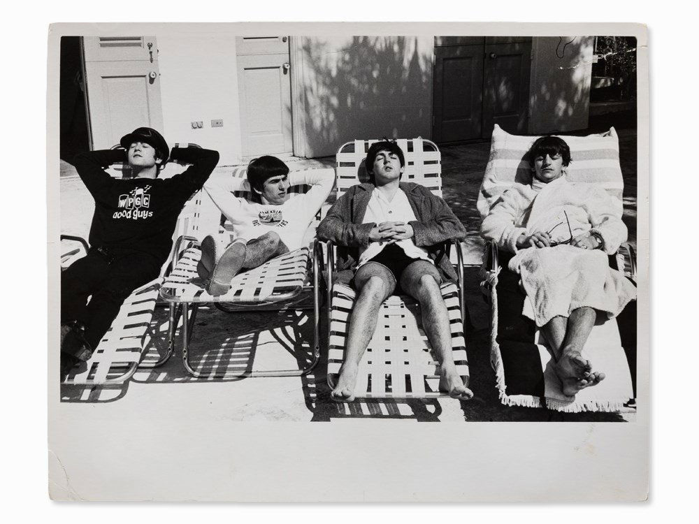 Bob Gomel (b. 1933), Vintage Print, Beatles In America,: Vintage gelatin silver press print USA, 1964 Bob Gomel (b. 1933) – American photographer Copyright stamp on the verso ‘CREDIT TO READ: Bob Gomel LIFE MAGAZINE © Time Inc.‘ Image size: 16.5 x 24