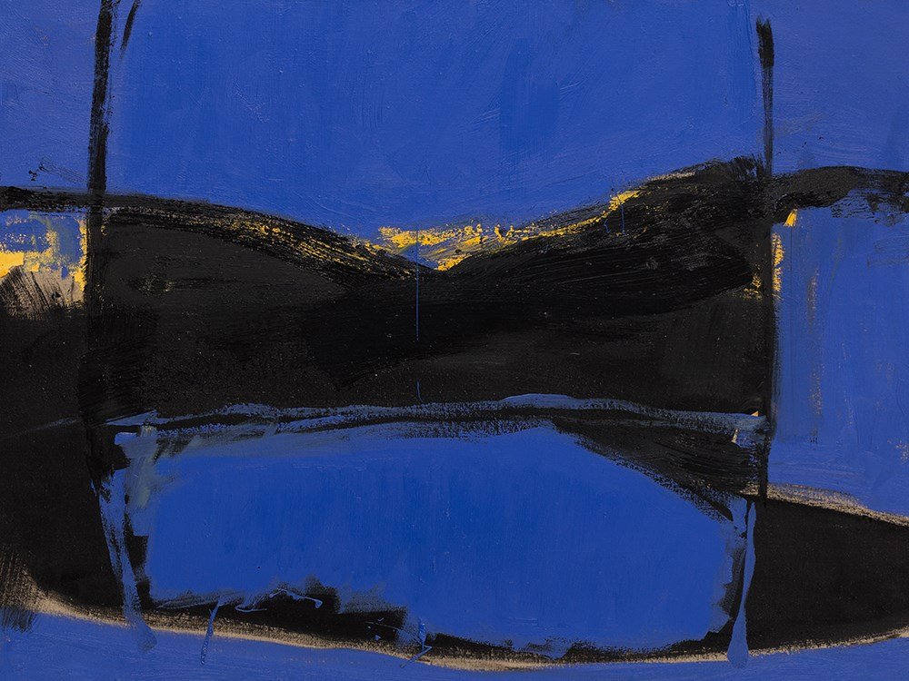 Kjell Nupen (1955-2014), Overmalet Postkort, Oil: Oil on canvas Norway, 1997 Kjell Nupen (1955-2014) - Norwegian painter and graphic artist of the Düsseldorf School Signed with ‘K. Nupen’ lower right Signed and dated 'K. Nupen 1997' on the rever