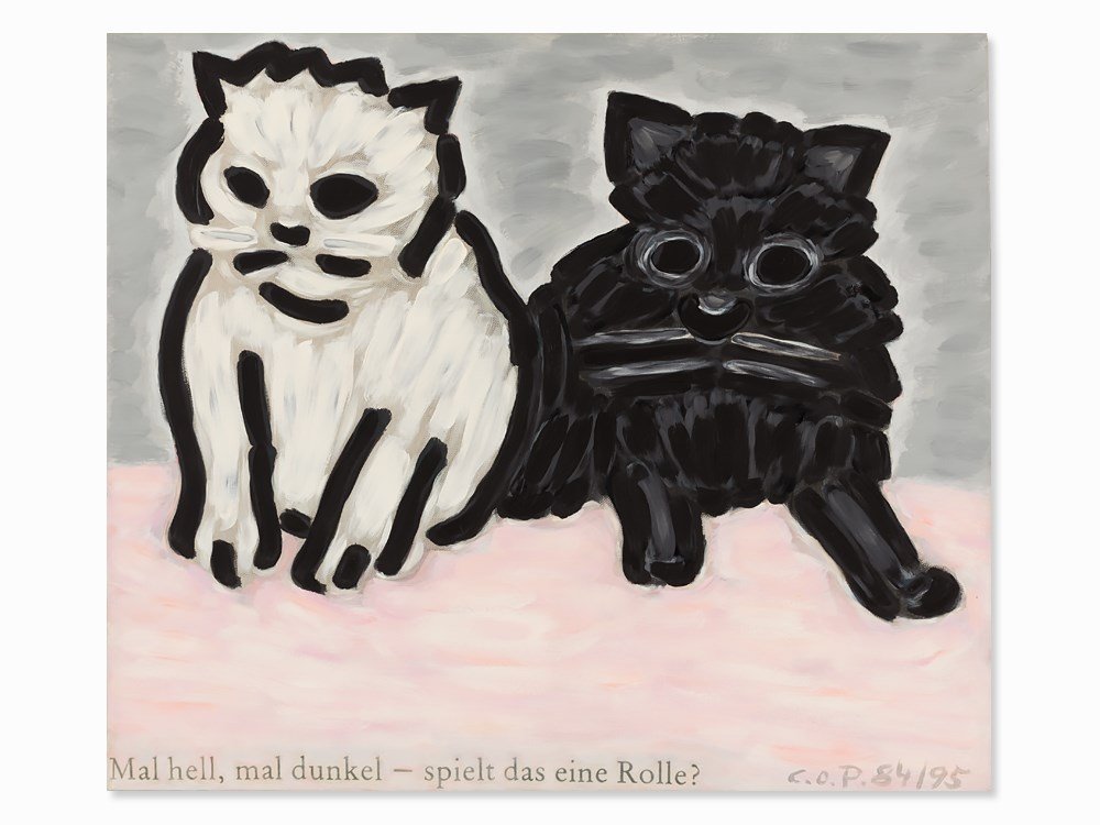 C.O. Paeffgen (b. 1933), Mal hell, mal dunkel, Acrylic,: Acrylic on digital photo canvas, laminated on canvas Germany, 1984/95 Claus Otto Paeffgen (b. 1933) – German painter and sculptor Signed with the monogram and dated lower right ‘C.O.P. 84/95‘ Ty