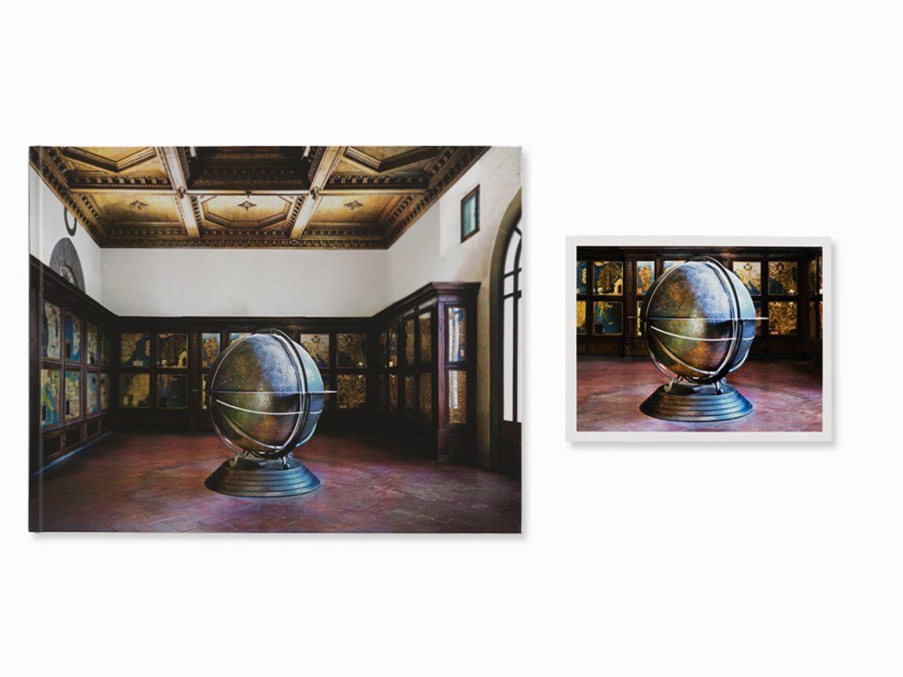 Candida Höfer, Ex Libris, Book and Photograph,: Book and color photograph Germany, 2008/2009 Candida Höfer (born 1944) - German art photographer Signed and numbered ‘Candida Höfer’ and ‘61/200 on the reverse of the Ex Libris ‘Historisch-G