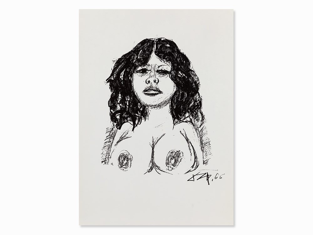 Otto Dix, Halbakt von Vorn, Lithograph, 1966: Lithograph on wove paper Germany, 1966 Otto Dix (1891-1969) – German painter and graphic artist, one of the main representatives of New Objectivity Signed and dated at the lower right in the stone �