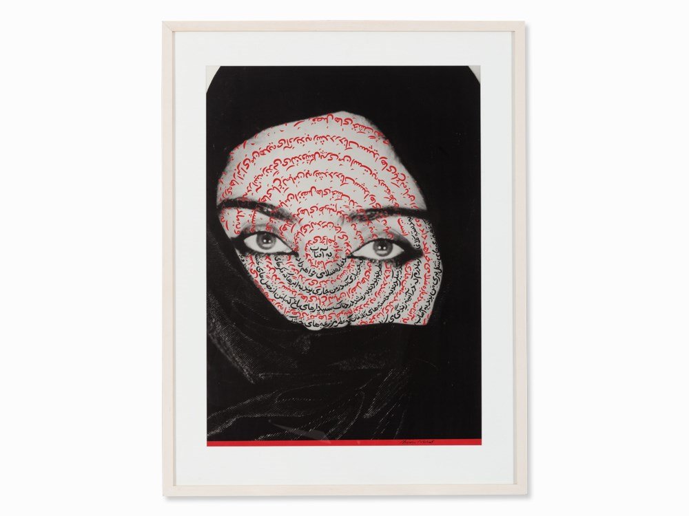 Shirin Neshat, ‘I am Its Secret’, Offset Print, USA,: Offset print in colors after the C Print, laminated on polyester panel USA, 1993; printed later Shirin Neshat (b. 1957) – Iranian feminist photographer, video and installation artist With courtesy s