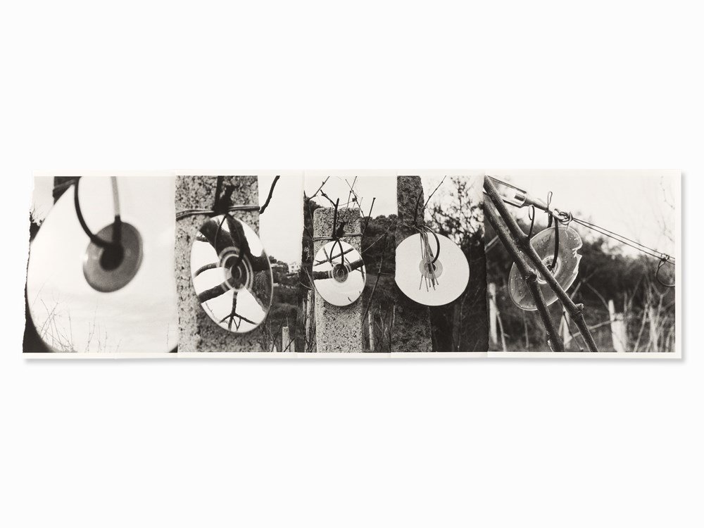 Anri Sala, Scarecrow Multiples, Multiple, 2013: Multiple: 5 laser prints after photographs on paper with torn edge and adhesive tape for mounting as collage, in cardboard box Germany, 2013 Anri Sala (b. 1974) – Albanian video and photography arti