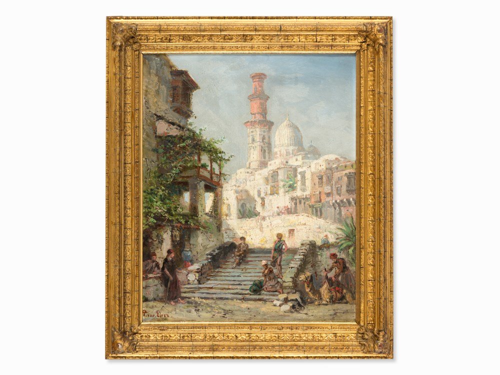 Pierre Tetar van Elven (1828-1908), Oriental Scene,: Oil on canvas Netherlands, late 19th century Pierre Henri Théodore Tetar van Elven (1828-1908) - Dutch painter Signed ‘T. van Elven’ lower left Dimensions: 41 x 33 cm Gilt wooden frame: 51.5 x 43