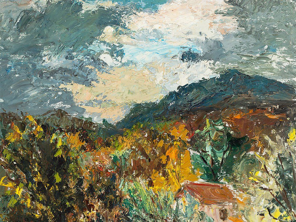 Hans Christiansen (1866-1945), Southern Landscape, Oil,: Oil on canvas Probably Germany, circa 1940 Hans Christiansen (1866-1945) – German painter and Art Nouveau designer Signed lower left ‘HChristiansen‘ Inscribed (almost illegible) on the reverse �