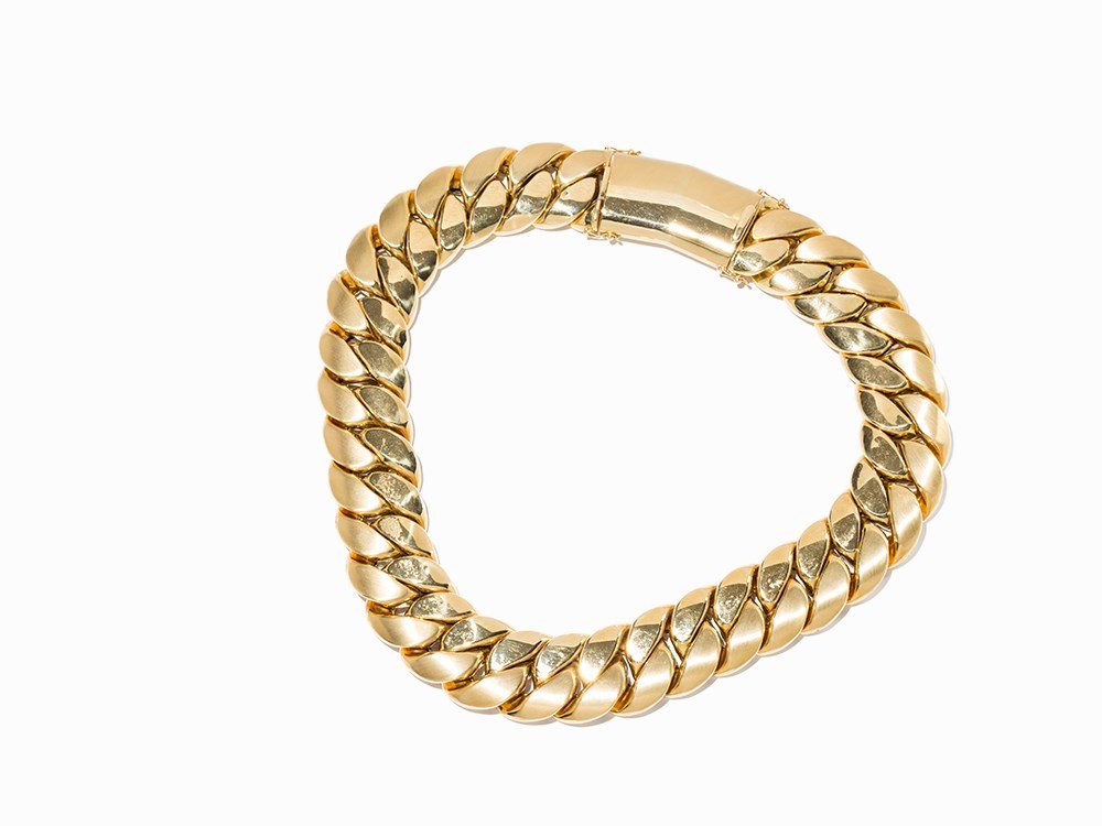 Curb Chain made of 18 Karat Yellow Gold, Italy, around (1 of 10)
