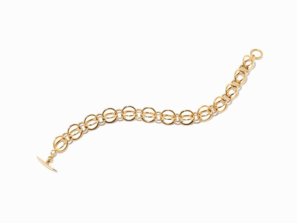 Georg Jensen, Bracelet, 18K Yellow Gold, Denmark, c. (1 of 7)