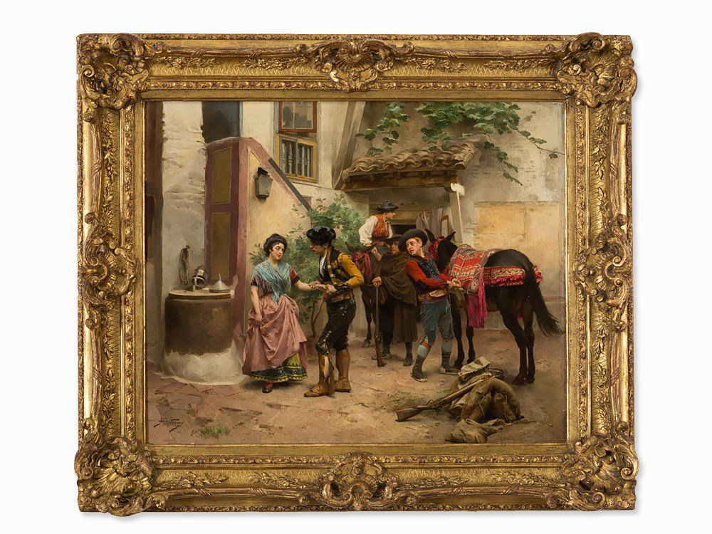 Jules Worms (1832-1914), The Smugglers Farewell, Oil, (1 of 10)