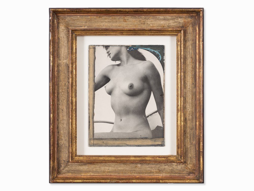 Joseph Cornell (1903-1972), Andromeda, Collage, circa: Collage with reproduced photography, tape, partly water colored, and printed paper on cardboard USA, circa 1965 Joseph Cornell (1903-1972) – US-American sculptor, painter and experimental filmmaker