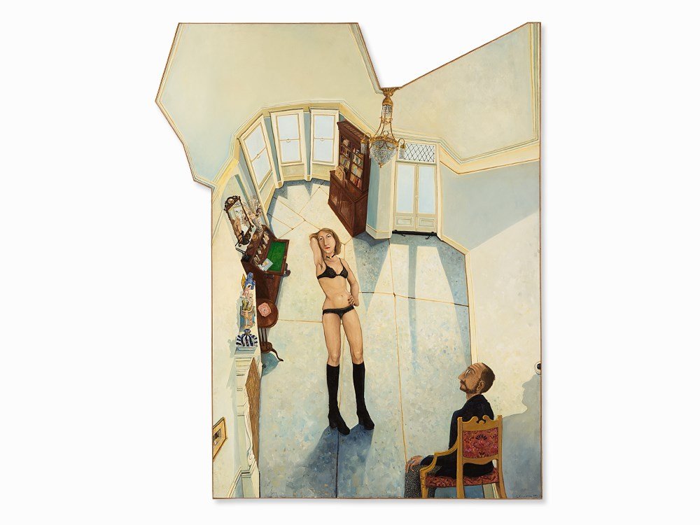 Anthony Green (b. 1939), My Mary, Oil Painting, 1972: Oil on fiberboard Great Britain, 1972 Anthony Green (b. 1939) - British painter and printmaker Signed and dated lower right ‘Anthony Green 1972’ Signed and dated on the reverse ‘Anthony Green Ja