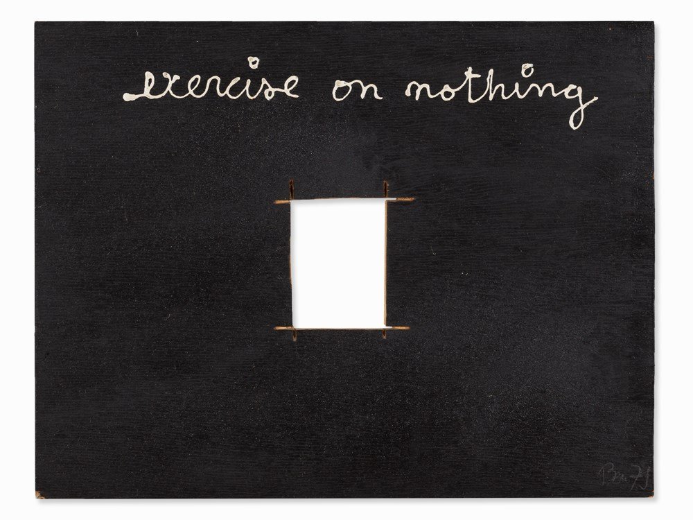 Ben Vautier (born 1935), Exercise on Nothing. 1978 (1 of 9)