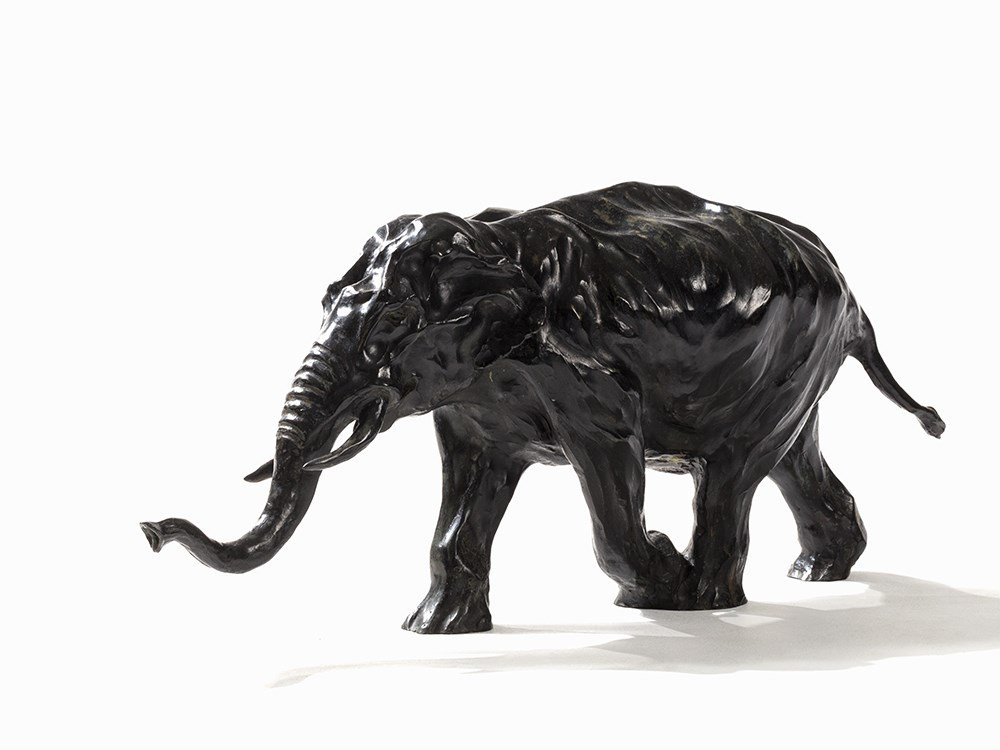 Hadrien David (b. 1981), La Colre du Sage, Bronze,: Bronze with dark brown patina France, 2005 Hadrien David (b. 1981) French-English animal sculptor On the inside of the right leg with the engraved signature Hadrien D, the date 2005, the numbering 8/8