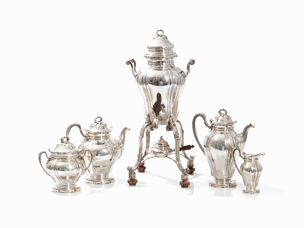 Paul Canaux & Cie., 5-Piece Coffee & Tea Set, Silver, (1 of 10)