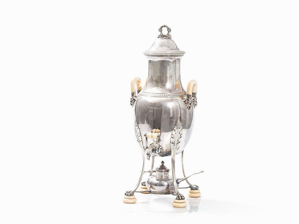Edmond Tetard, Silver Samovar, France, circa 1885 (1 of 10)